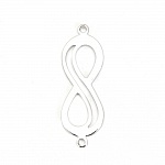 Connecteur Symbole 'Infini' Platine 18k en cuivre