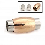Fermoir aimanté Inoxydable 06 mm Argent/Champagne N°07