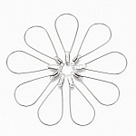 Créole ovale acier inoxydable 17x37 mm argent x 2