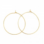 Support Boucle d'oreille Créole en Acier Inoxydable Doré N°03-30 mm x 5 paires