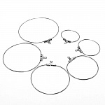 Support Boucle d'oreille Créole en Acier Inoxydable N°02-40 mm x 1 paire