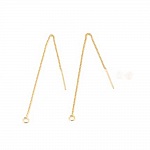 Support boucle d'oreille N°27-02 Chaine plaqué Or 18K