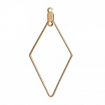 Apprêt losange Doré Support Boucle d'oreille N°01 x 1 pièce