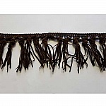 Frange Fantaisie En Suédine de 10 cm De Large Marron Foncé
