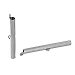 2 fermoirs embouts tubes en cuivre couleur argent Mat de 40x6mm-72436 