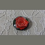 cabochon rond en verre 20mm fleur 01-022 