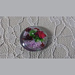 cabochon rond en verre 20mm fleur 01-020 