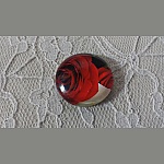 cabochon rond en verre 25mm fleur 01-027 