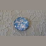 cabochon rond en verre 25mm fleur 012 
