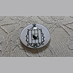 cabochon rond en verre 20mm oiseaux 023 