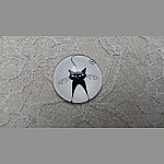 cabochon rond en verre 20mm chat 018 