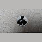 cabochon rond en verre 20mm chat 009 
