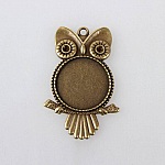 2 supports cabochons de 25mm bronze, pendentifs cabochons 116AB 