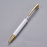 Stylo à décorer de perles tube vide à customiser doré blanc x 1 pièce