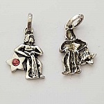 Breloque Signe Zodiaque Verseau Métal Argenté N°03 avec strass
