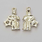 Breloque Signe Zodiaque Verseau Métal Argenté N°04 avec strass