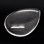 10 Cabochons Gouttes 18 x 25 mm en verre loupe transparent N°25