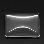 Cabochon Rectangle 18 x 25 mm en verre loupe transparent N°29