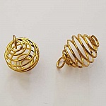 Perle Spiral Ressort Cage 19 mm Doré N°06
