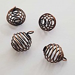 Perle Spiral Ressort Cage 20 mm Cuivre N°07