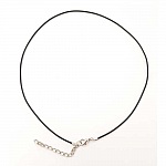 1 collier tour de cou 48 cm pvc rond 1.5 mm fermoir mousqueton