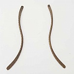 Barre Tige Courbé En Métal Argenté 1 anneau N°02 Bronze