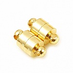 Fermoir Magnétique Colonne 12 x 6 mm Plaqué Or Réel 18K