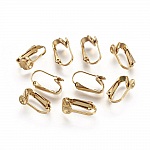 Support Boucle d'oreille Clip en Acier Inoxydable N°04 x 1 paire doré