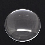 20 Cabochons Ronds 30 mm en verre Loupe transparent N°13