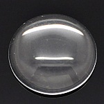 10 Cabochons Ronds 10 mm en verre loupe transparent N°02