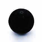 Perle ronde résine velours 22 mm Noir