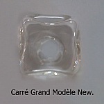 1 Boule en verre Carré 25 mm 02 à remplir