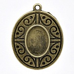Support cabochon Ovale de 14 X 10 mm Bronze N°06