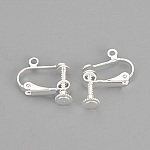 Support Boucle d'oreille Clip réglable à vis argenté 15 x 17 mm x 1 paire