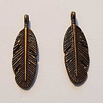 Breloque Plume N°07 Bronze