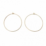 Support Boucle d'oreille Créole en Acier Inoxydable Doré N°03-40 mm 02 x 5 paires