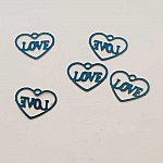 Breloques Cœur N°87 Cœur Bleu Love