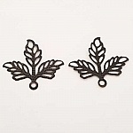 Estampe N°08 Feuille Noir 23 x 25 mm
