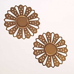 Breloque Fleur Métal N°170 Bronze