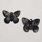 Breloque papillon N°25 Noir 18 x 14 mm