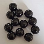 x 5 Perle ronde en plastique Noir 20 mm 01