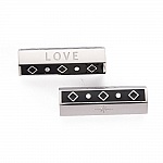 Perle tube 26 mm Love Acier Inoxydable N°04 Argent