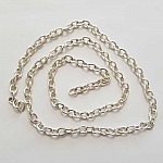 0.60 mètre de chaine plate Argent N°15 07 x 06 mm