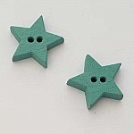 Bouton bois Etoile Vert D'eau N°02-01