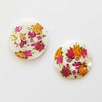 Bouton fantaisie Rond à fleurs 18 mm N°02