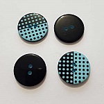 Bouton Rond 18 mm Bleu Clair N°005