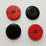 Bouton Rond 18 mm Rouge N°001