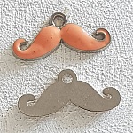 Breloque pendentif Moustache N°19 Orange