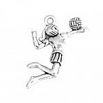 Breloque sport volley-ball argent N°01