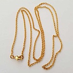 Collier Chaine Doré 01 de 80 cm N°01